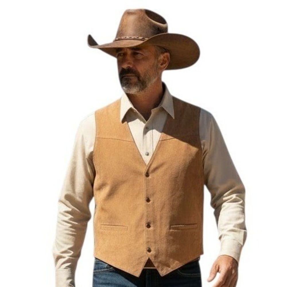 Scully Western Suede Leather Men's Size XL Cowboy Rodeo Farm Equestrian Vest
